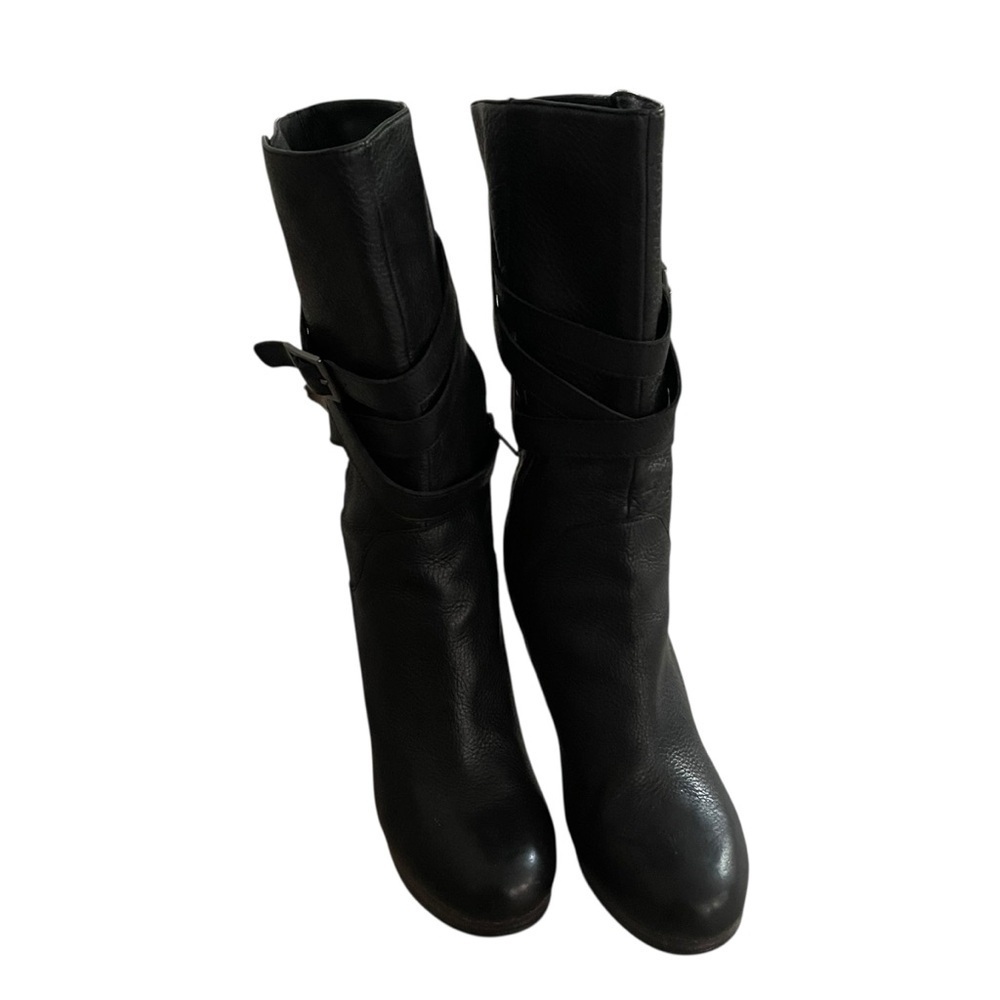 UGG Jardin Black Heeled Boots Timeless Elegance Size 10 - Picture 2 of 10